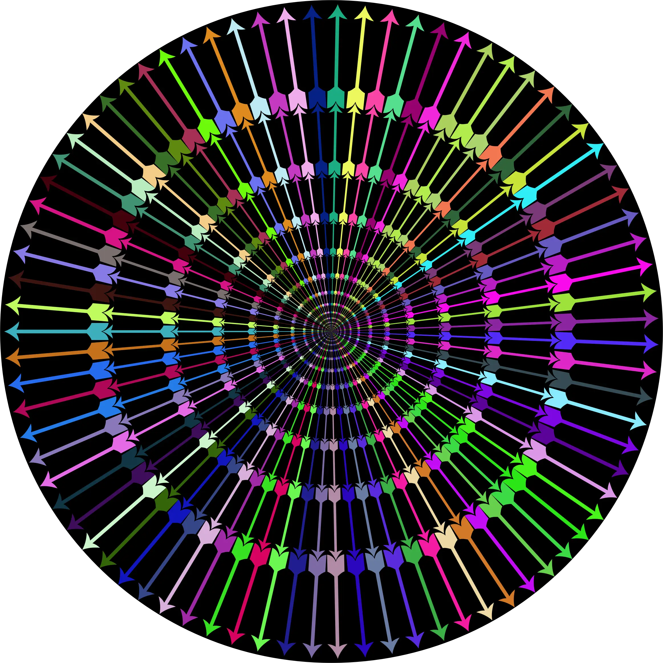 Colorful Circular Arrows Pattern