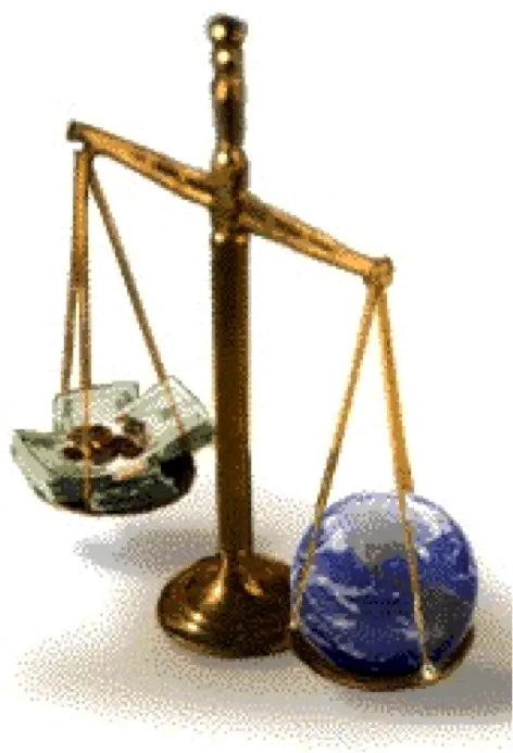 Scale Balancing Money and Globe