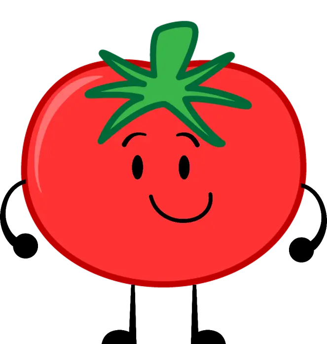 Cartoon Smiling Tomato Character