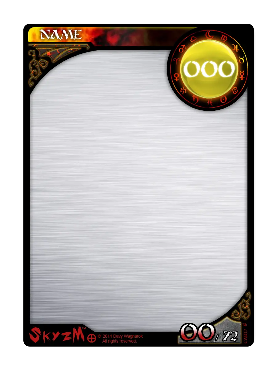 Blank Game Card Template with Decorative Border
