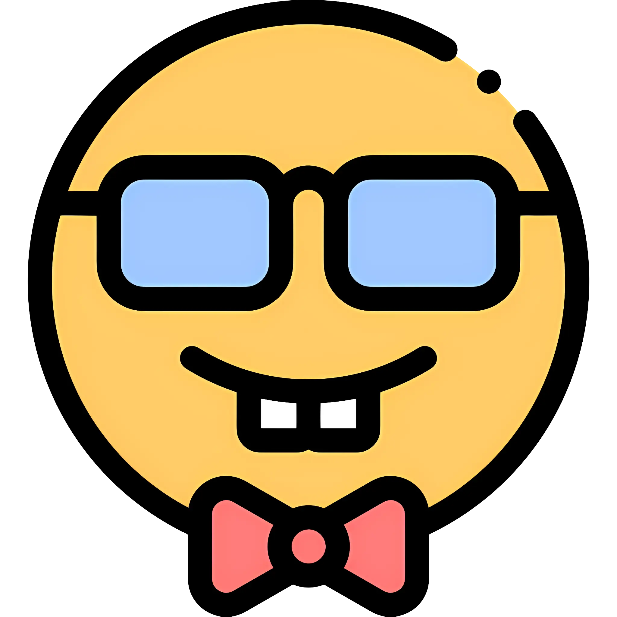 Smiley Face with Glasses and Bowtie