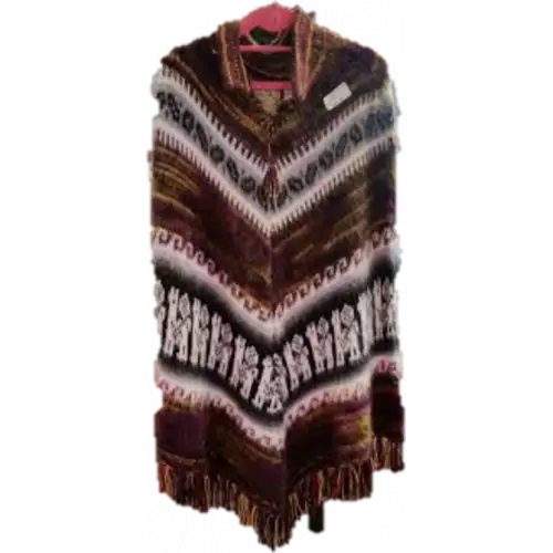 Colorful Knitted Poncho
