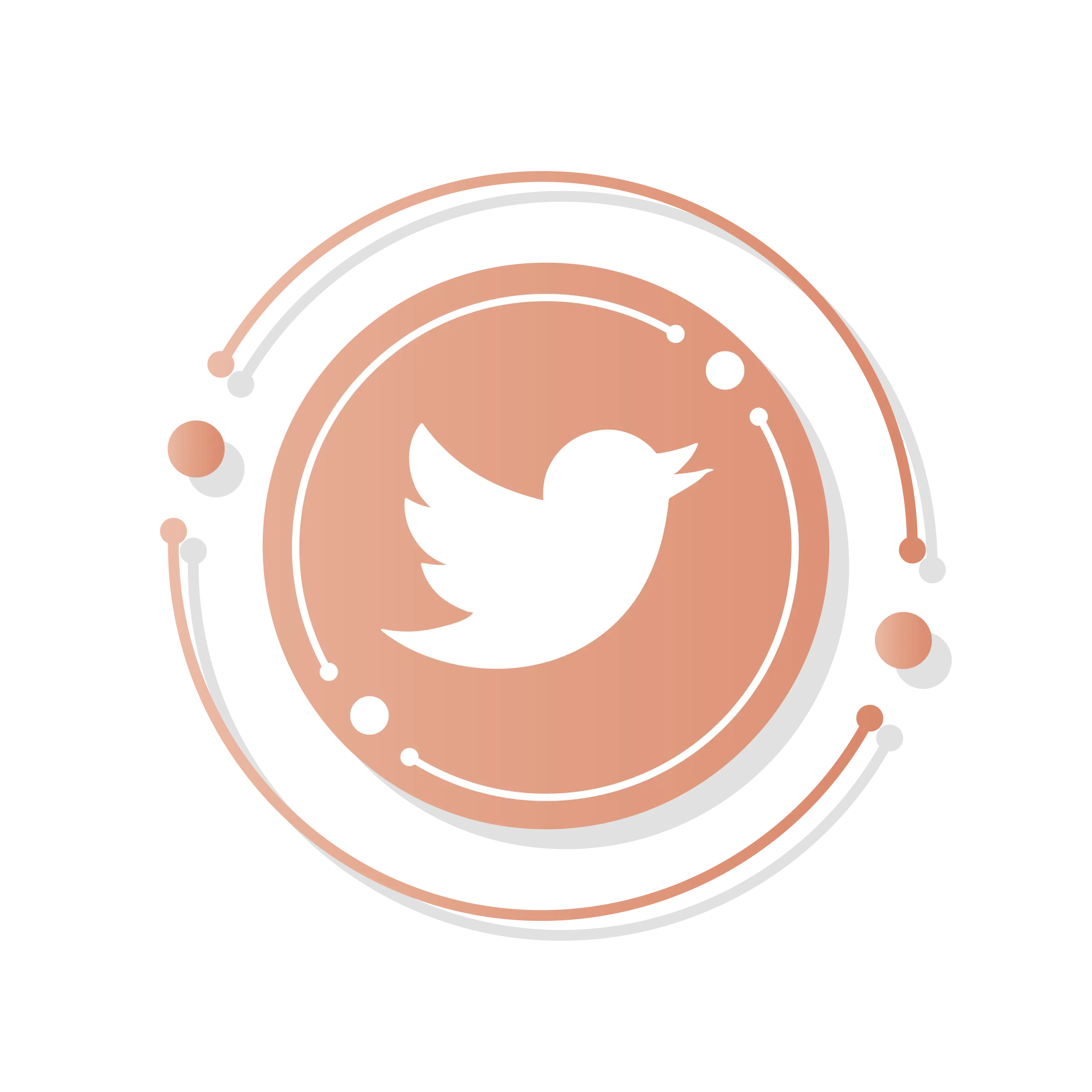 Bird Logo in Orange Circle Design