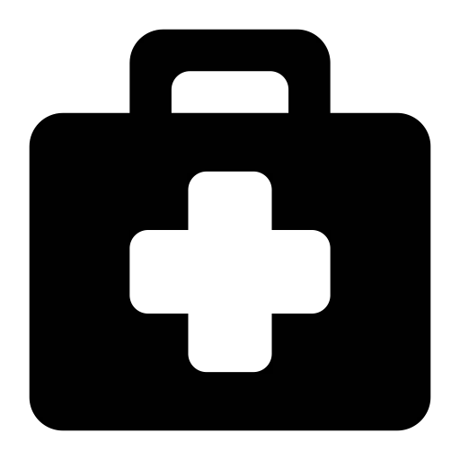 Black First Aid Kit Icon