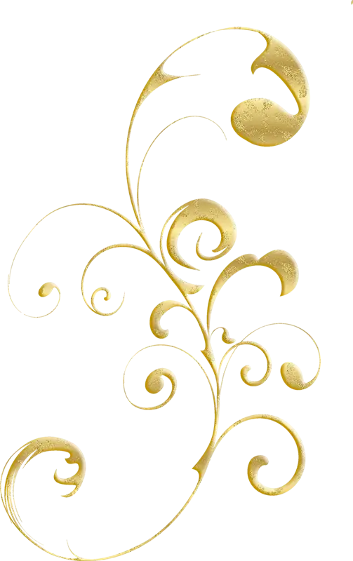 Golden Floral Swirl Design