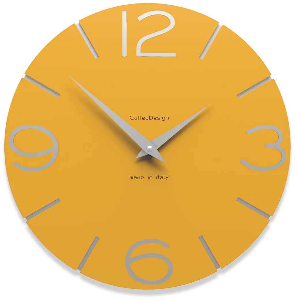 Yellow Round Wall Clock for Decor