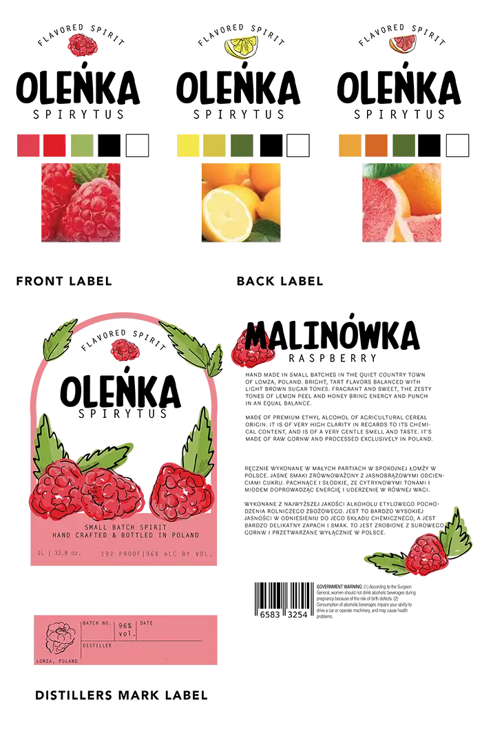 Olenka Raspberry Flavored Spirit