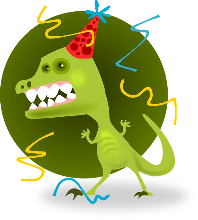 Party Dinosaur Cartoon