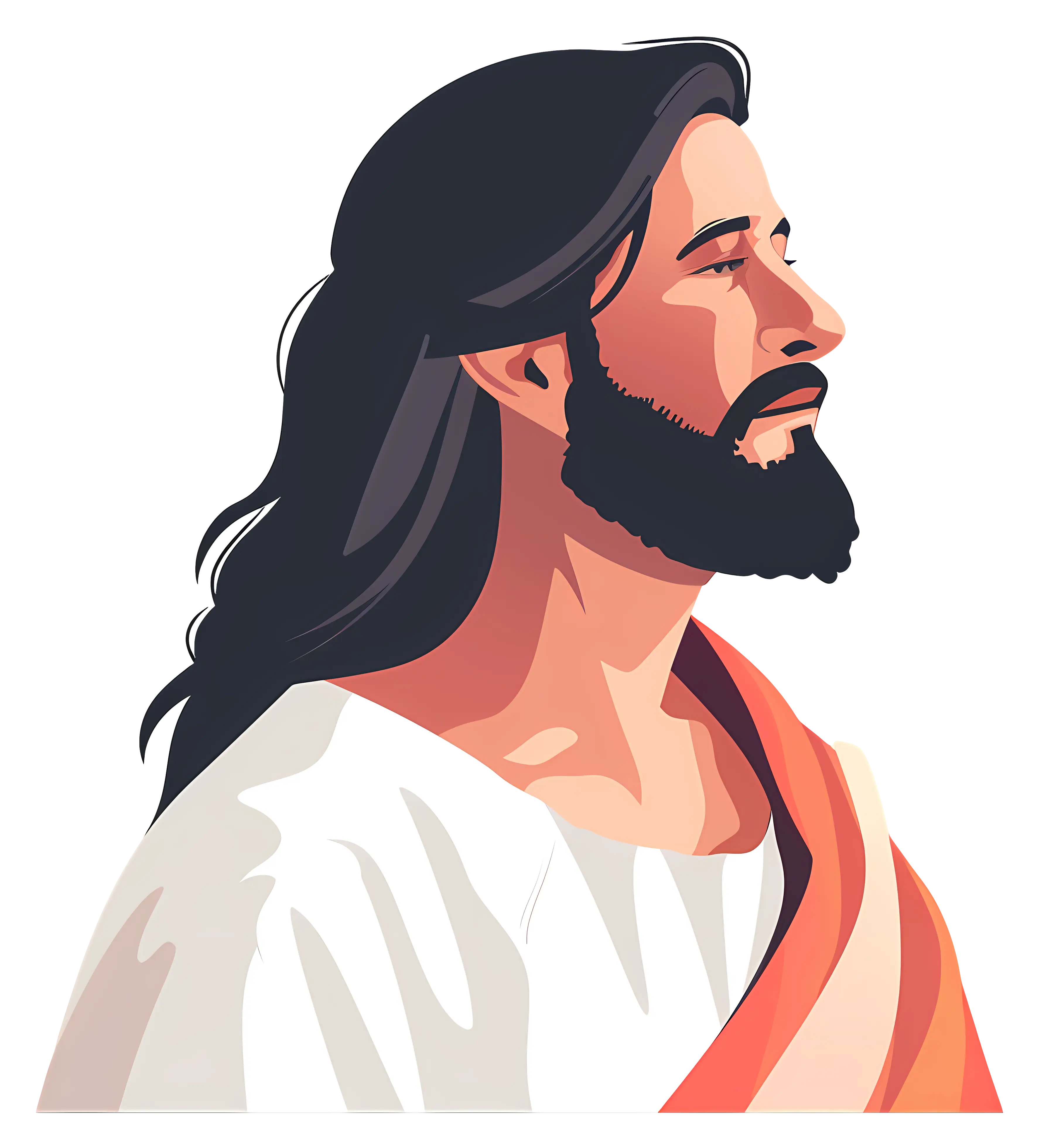 Illustration of a Man with Beard