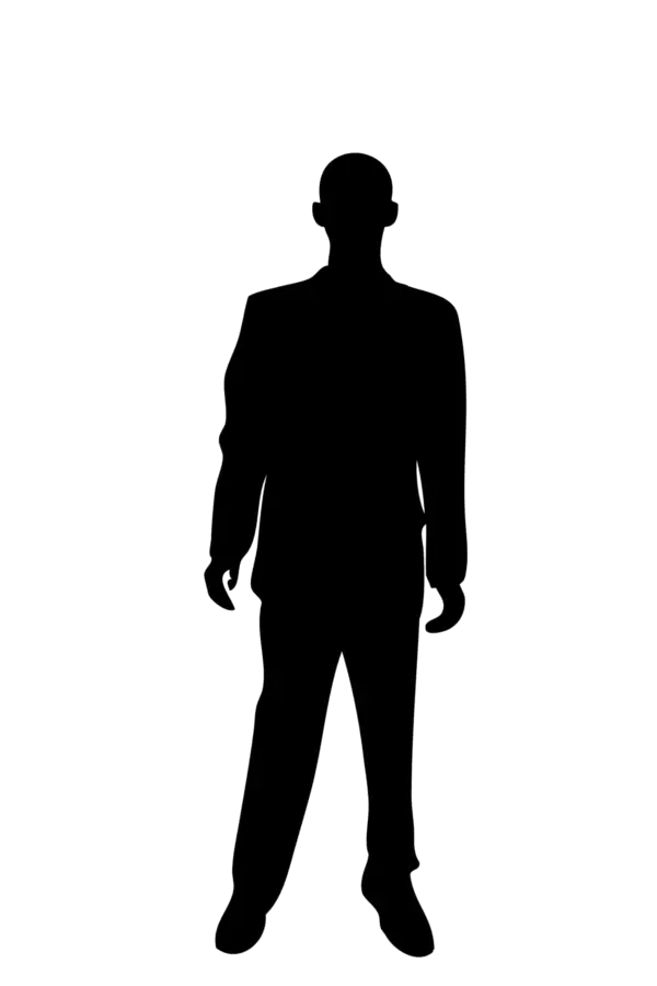 Silhouette of a Man in Suit