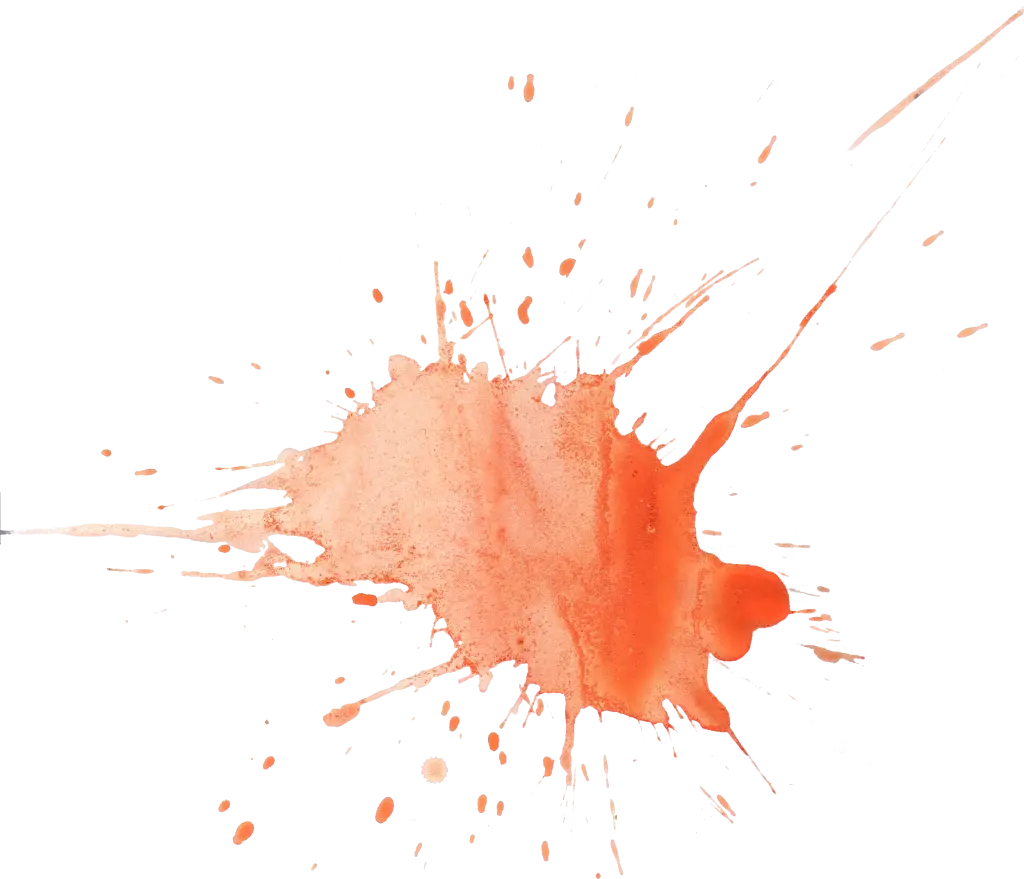 Orange Paint Splash Abstract