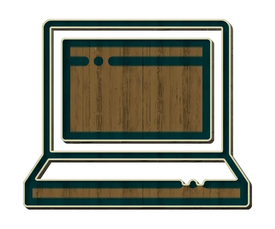 Wooden Design Laptop Icon