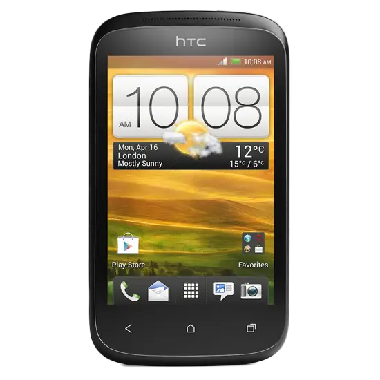 Black HTC Smartphone with Digital Display