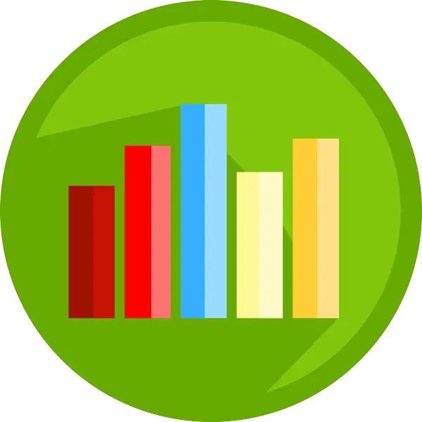 Colorful Bar Chart Icon for Data Visualization