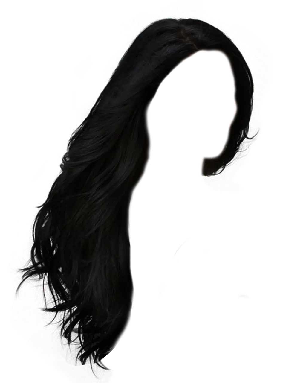 Glossy Long Black Hair