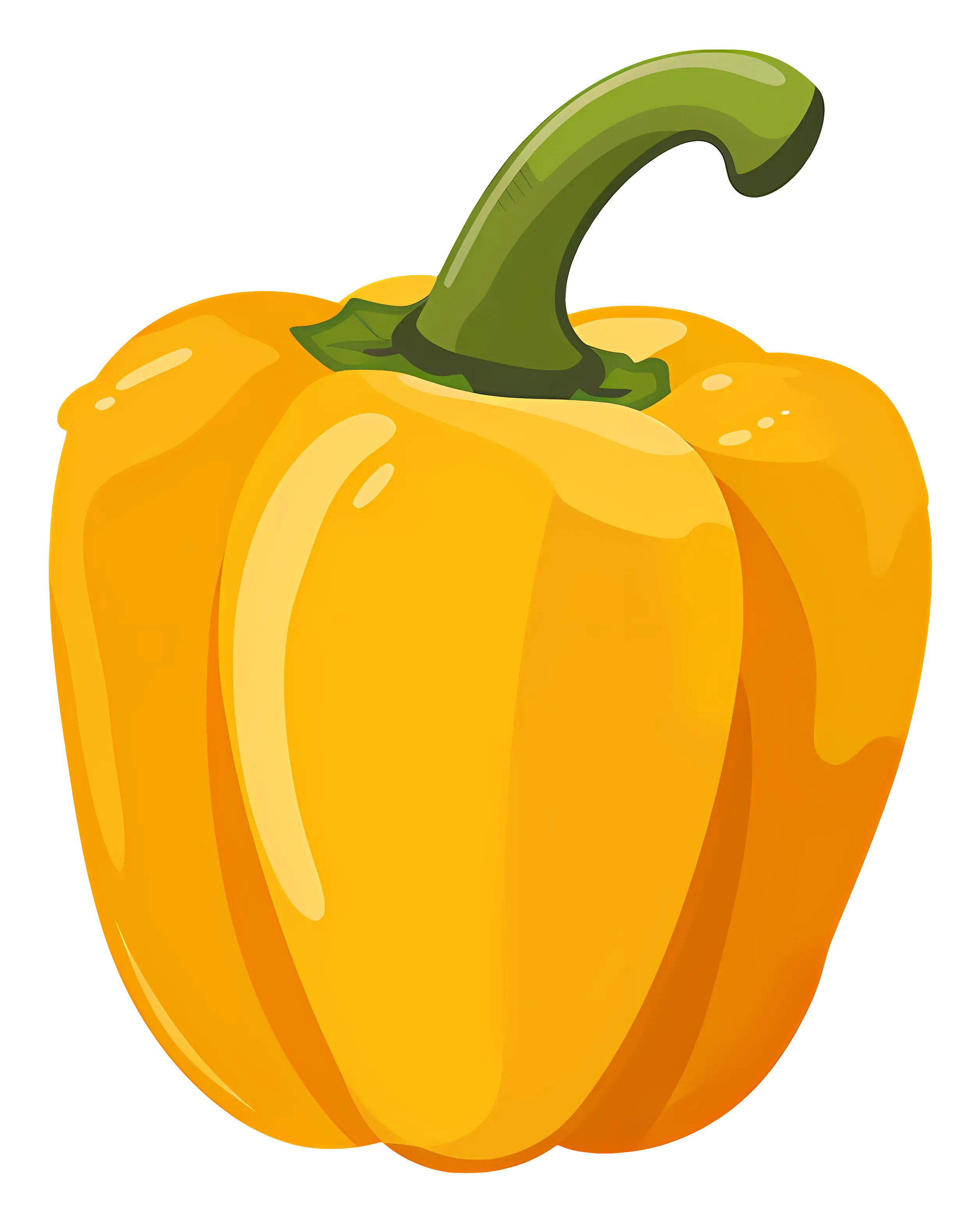 Illustrated Yellow Bell Pepper