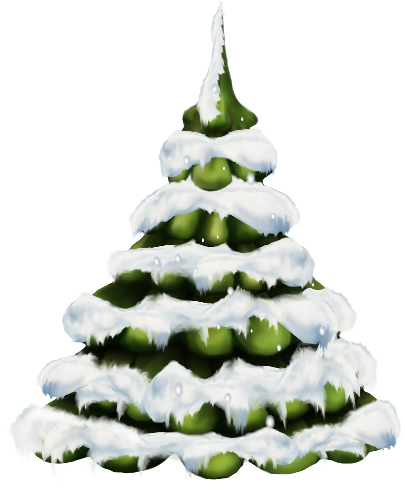 Snow-covered Christmas Tree for Holiday Season