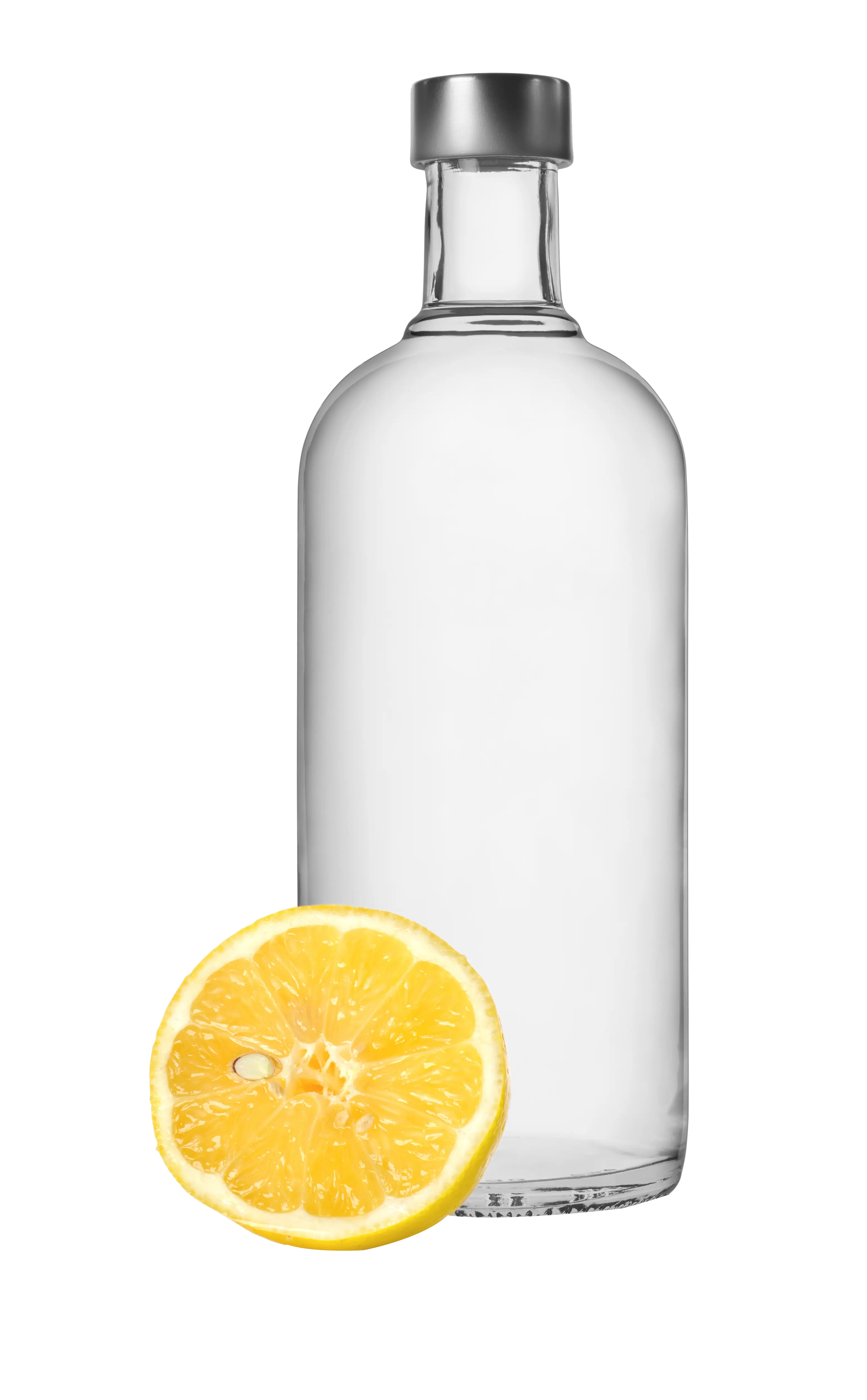Clear Bottle with Lemon Slice