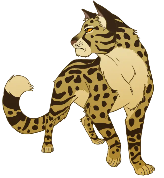 Spotted Feline Cartoon Illustration