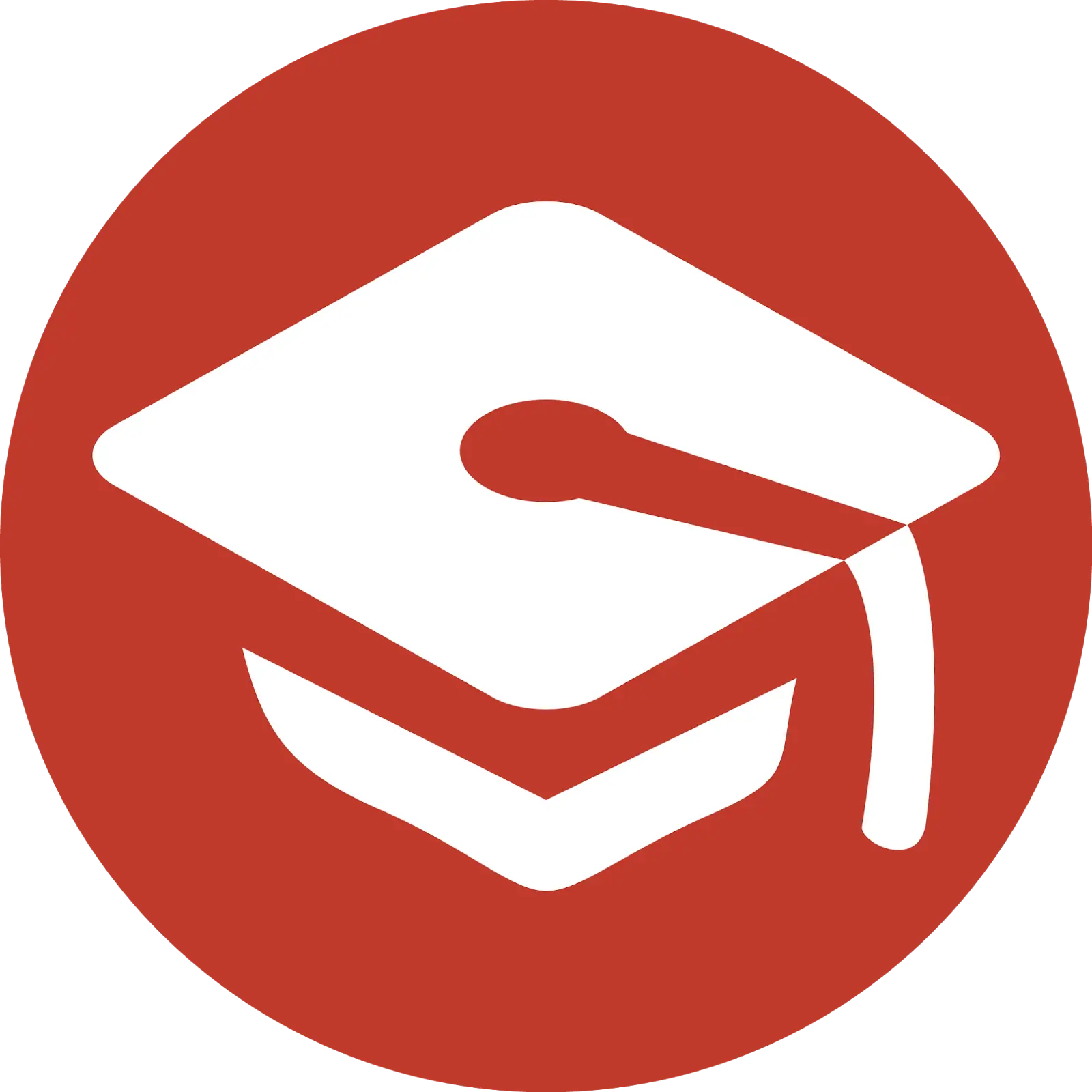 Graduation Cap Red Icon Symbol