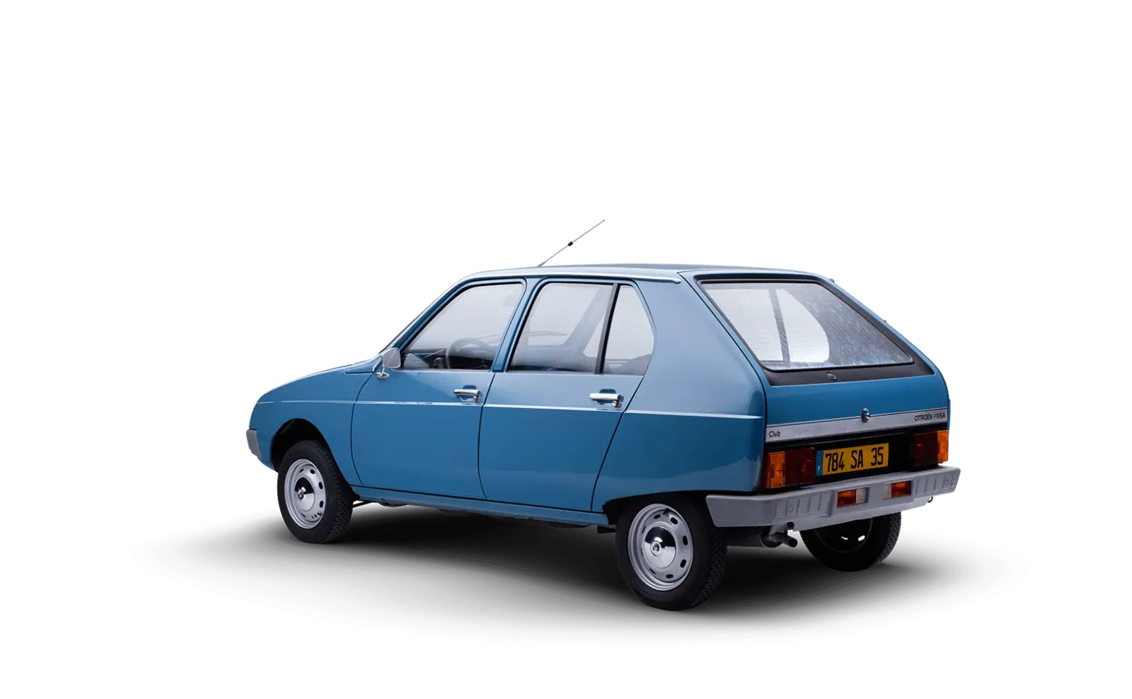 Retro Blue Hatchback for Nostalgic Travels