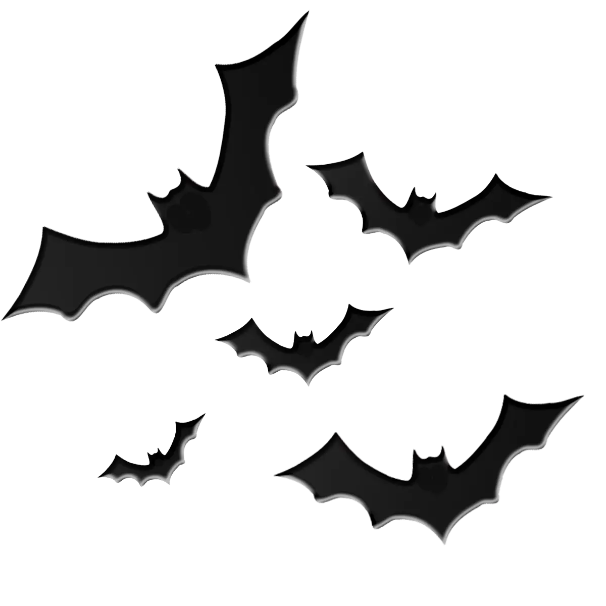 Silhouette of Flying Bats