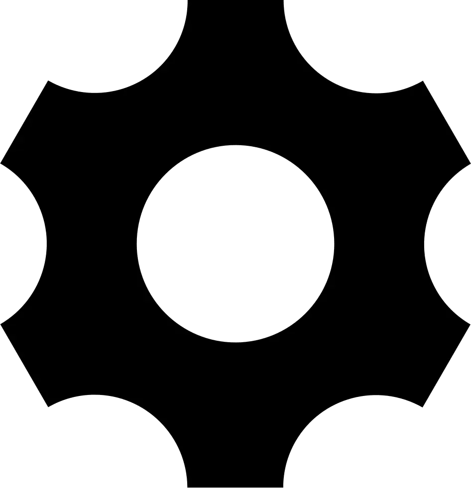 Black Gear Wheel Silhouette