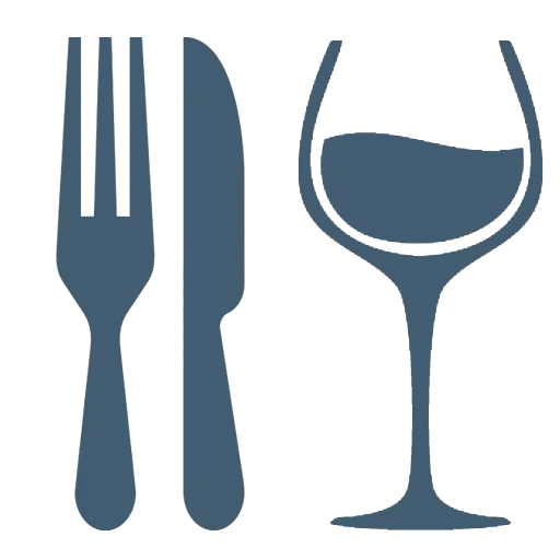 Fork, Knife, and Wine Glass Icon