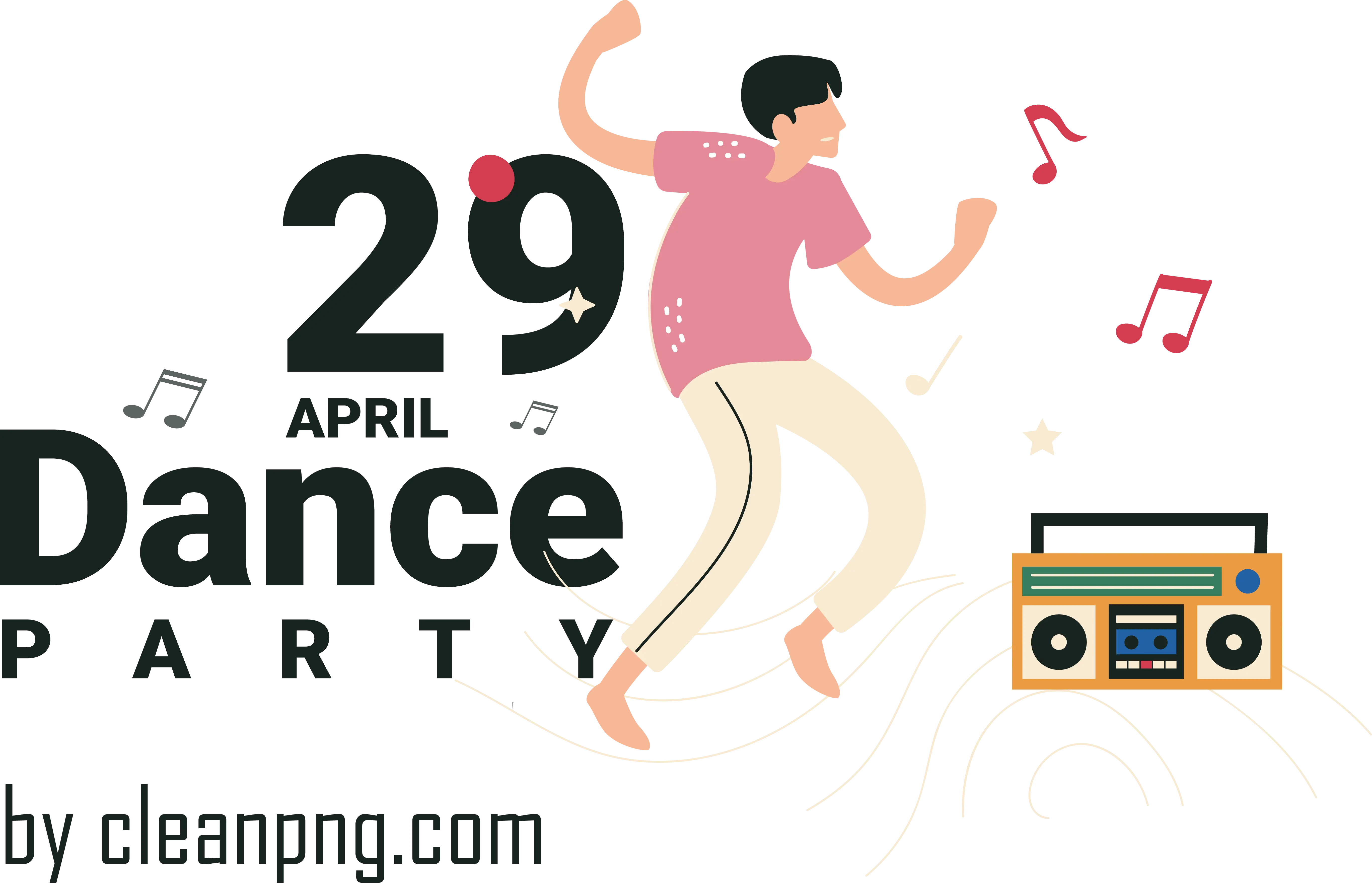 Dance Party Celebration Poster Illustration