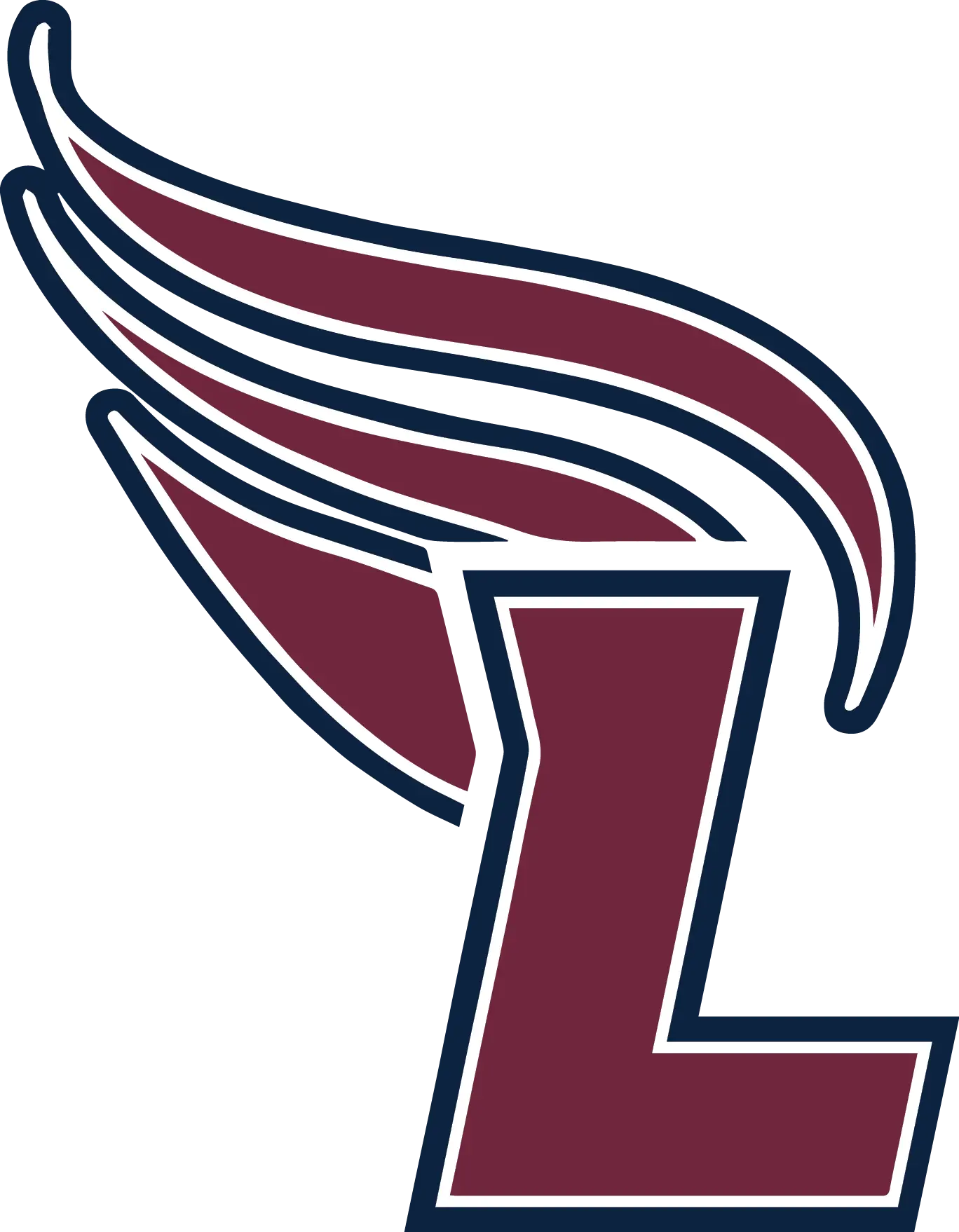 Maroon L with Wings Logo