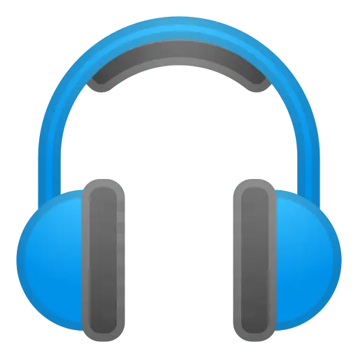 Vibrant Blue Audio Headphones Design