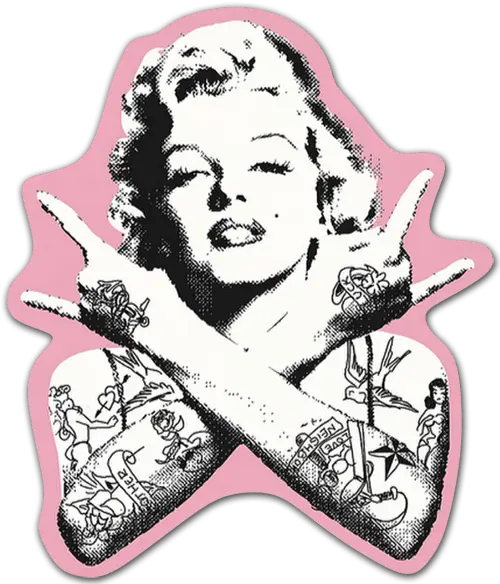 Tattooed Woman in Black and White
