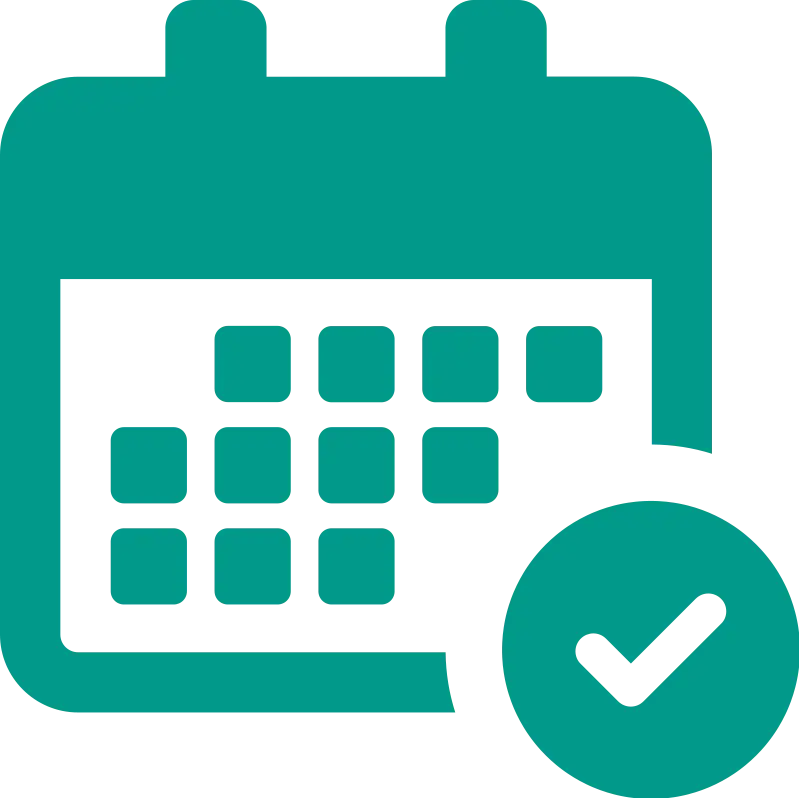 Calendar Icon with Checkmark