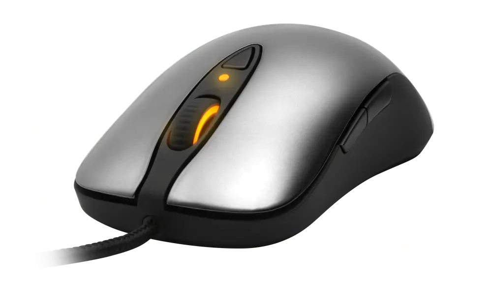 Silver and Black Wired Computer Mouse