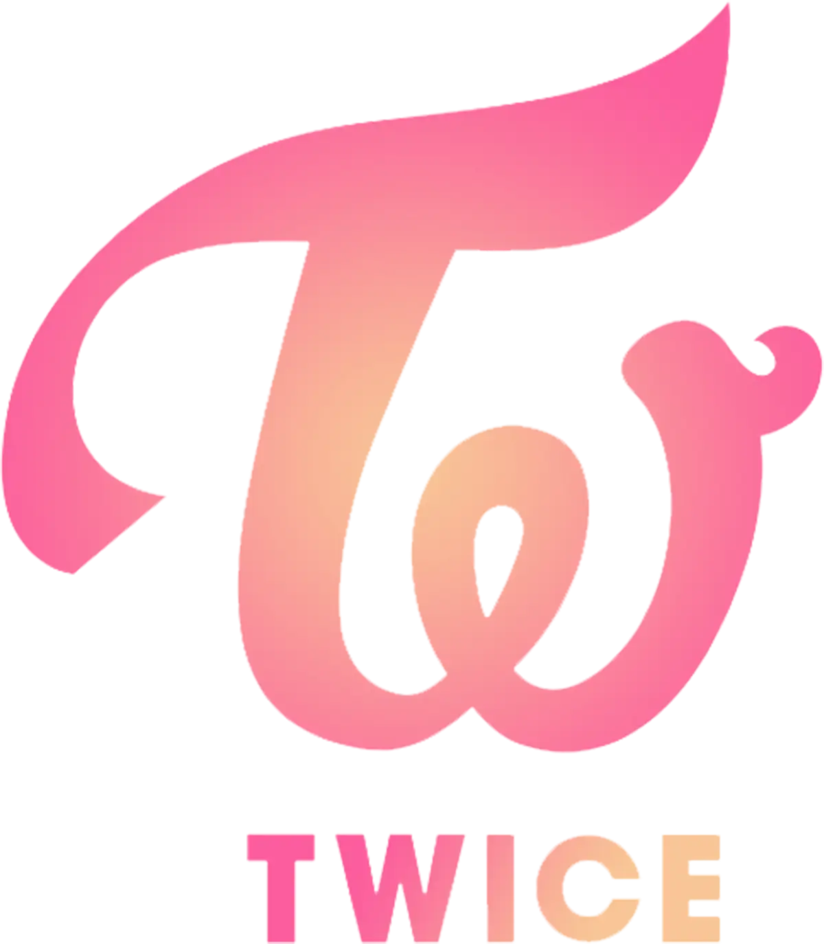 Twice Band Logo in Pink Gradient