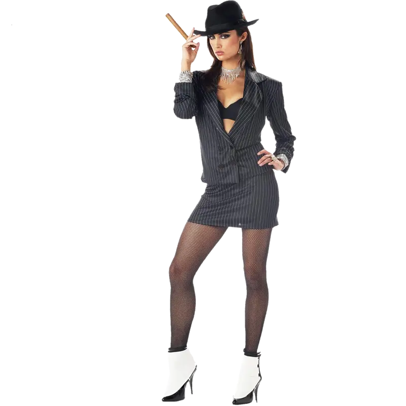 Woman in Gangster Costume