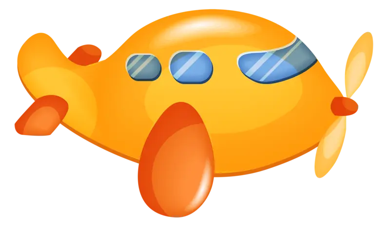 Yellow Cartoon Airplane