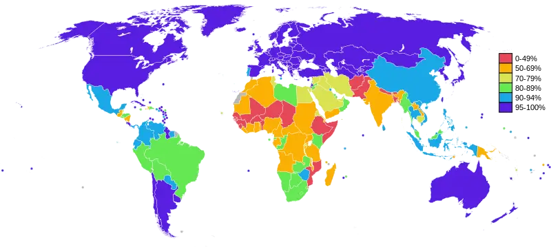 Color-Coded World Map Illustration