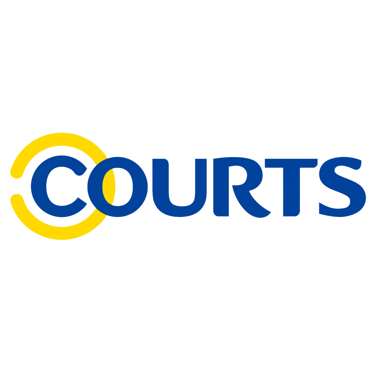 Courts Logo in Blue and Yellow