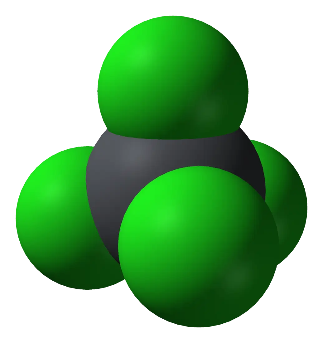 Molecular Structure Illustration with Green Spheres