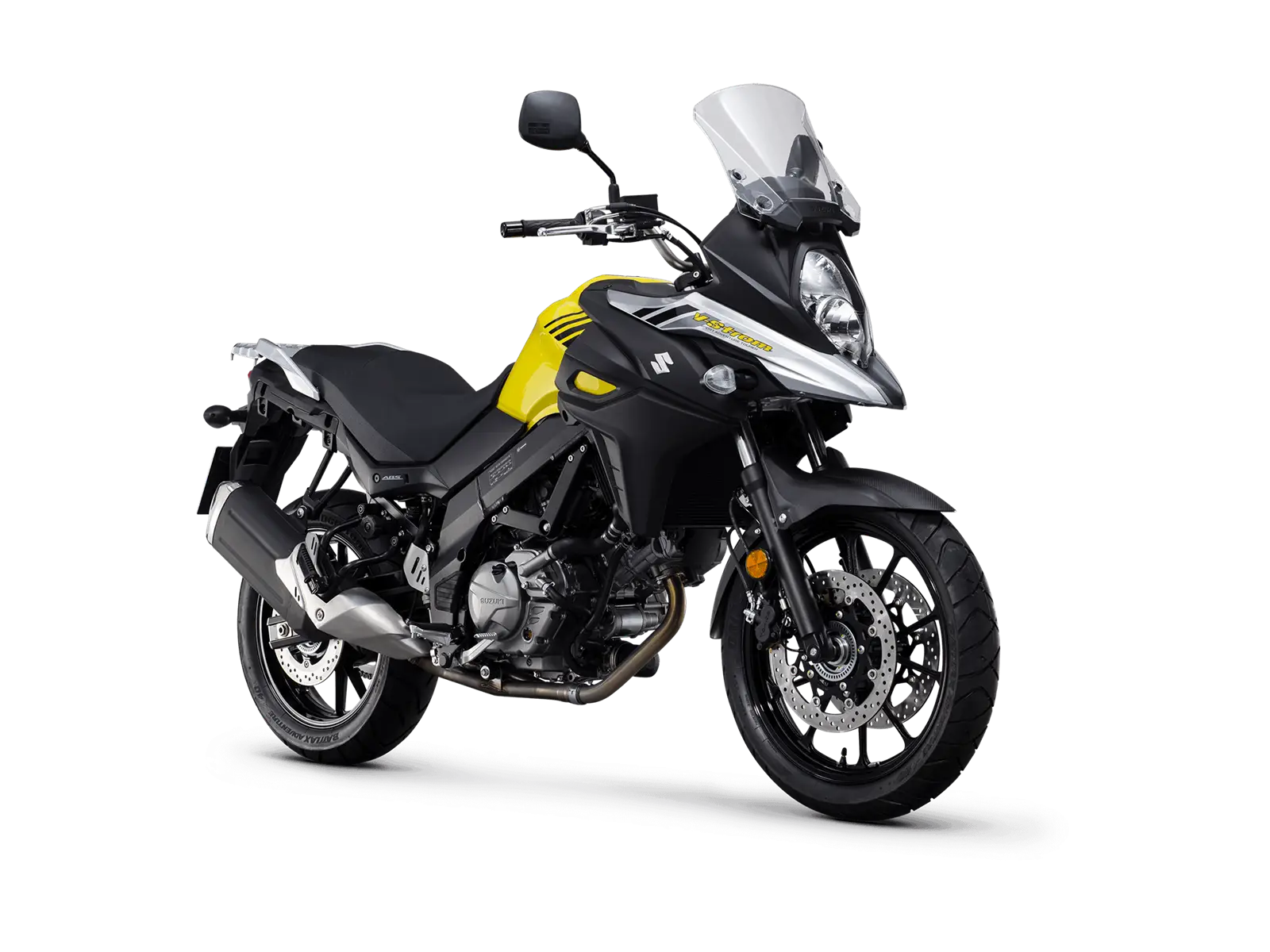 Yellow and Black Adventure Motorcycle