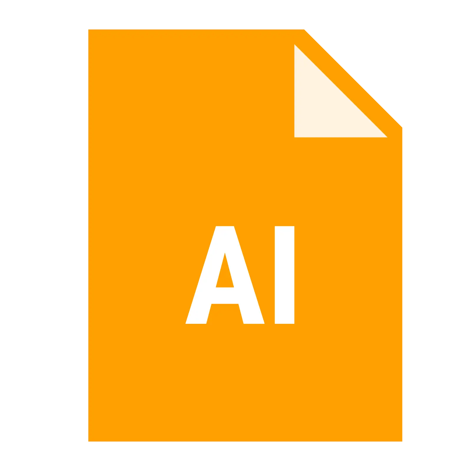 Orange AI File Icon Representation
