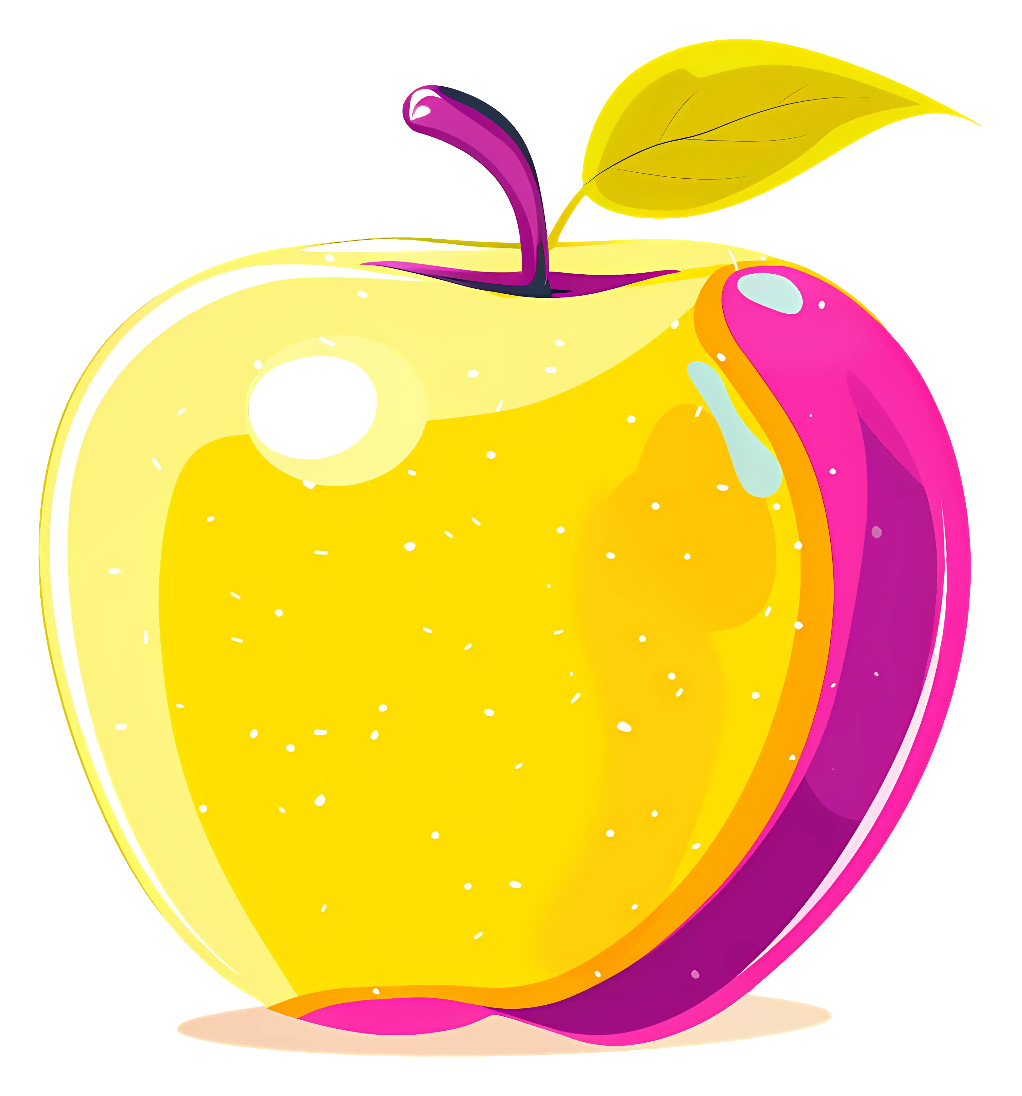 Yellow Apple Illustration