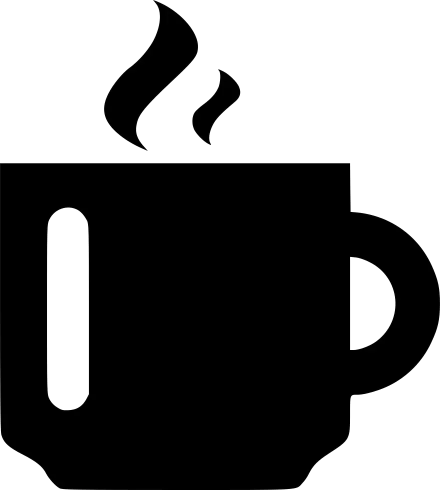 Minimalistic Black Coffee Cup Icon