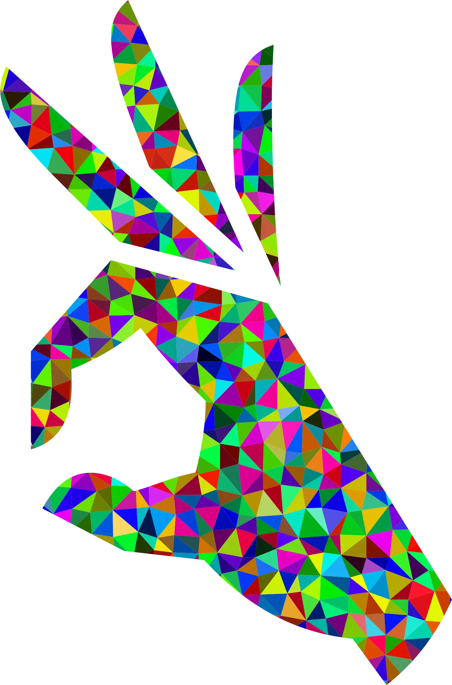 Colorful Geometric Hand Art Illustration