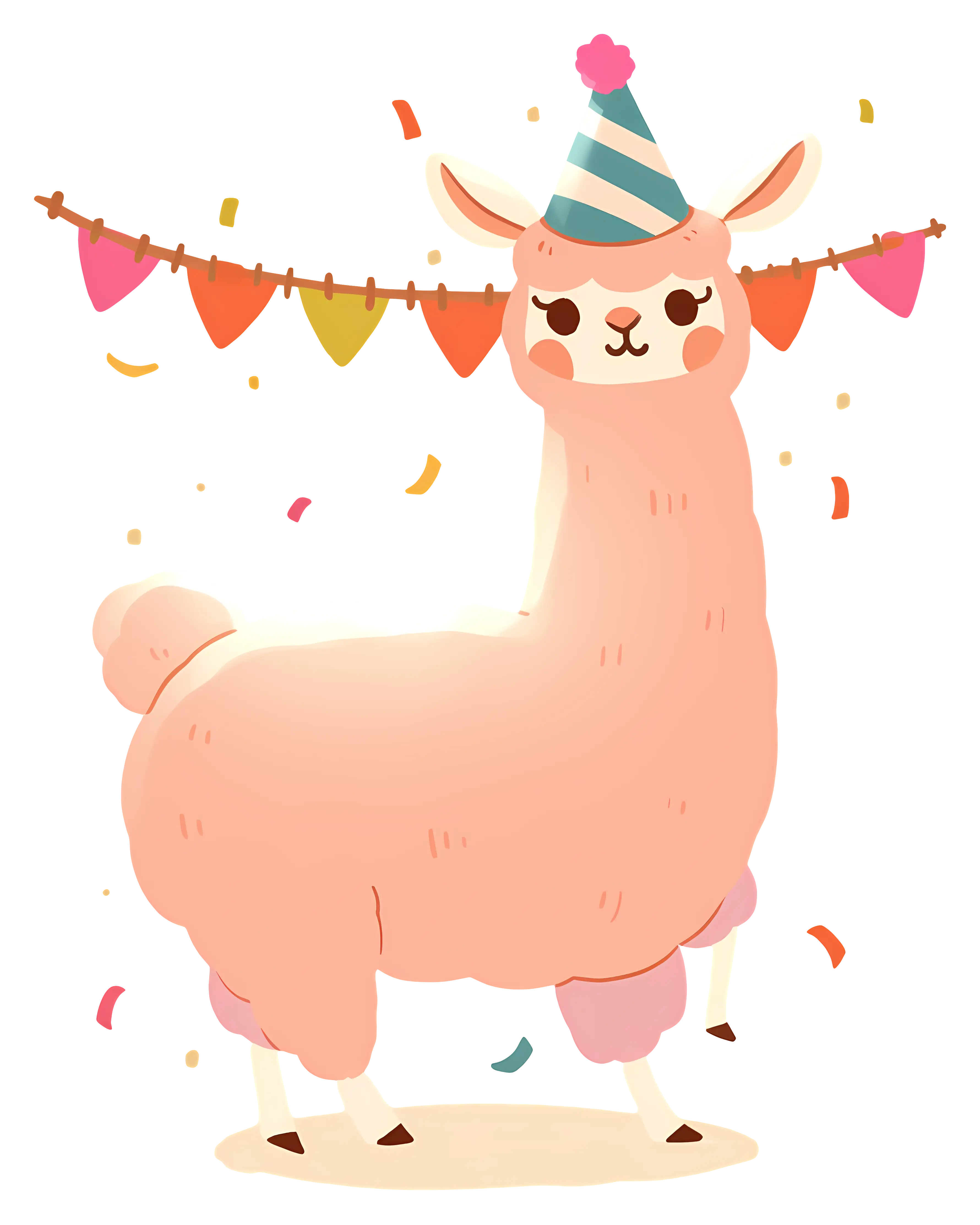 Party Llama with Festive Hat