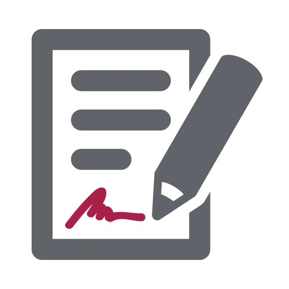 Document and Pencil Icon for Forms and Agreements