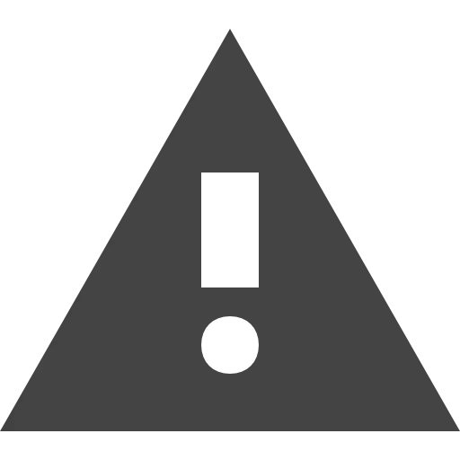 Black Triangle Warning Sign with Exclamation Mark