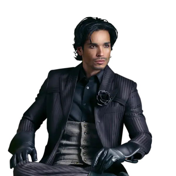 Stylish Man in Black Suit