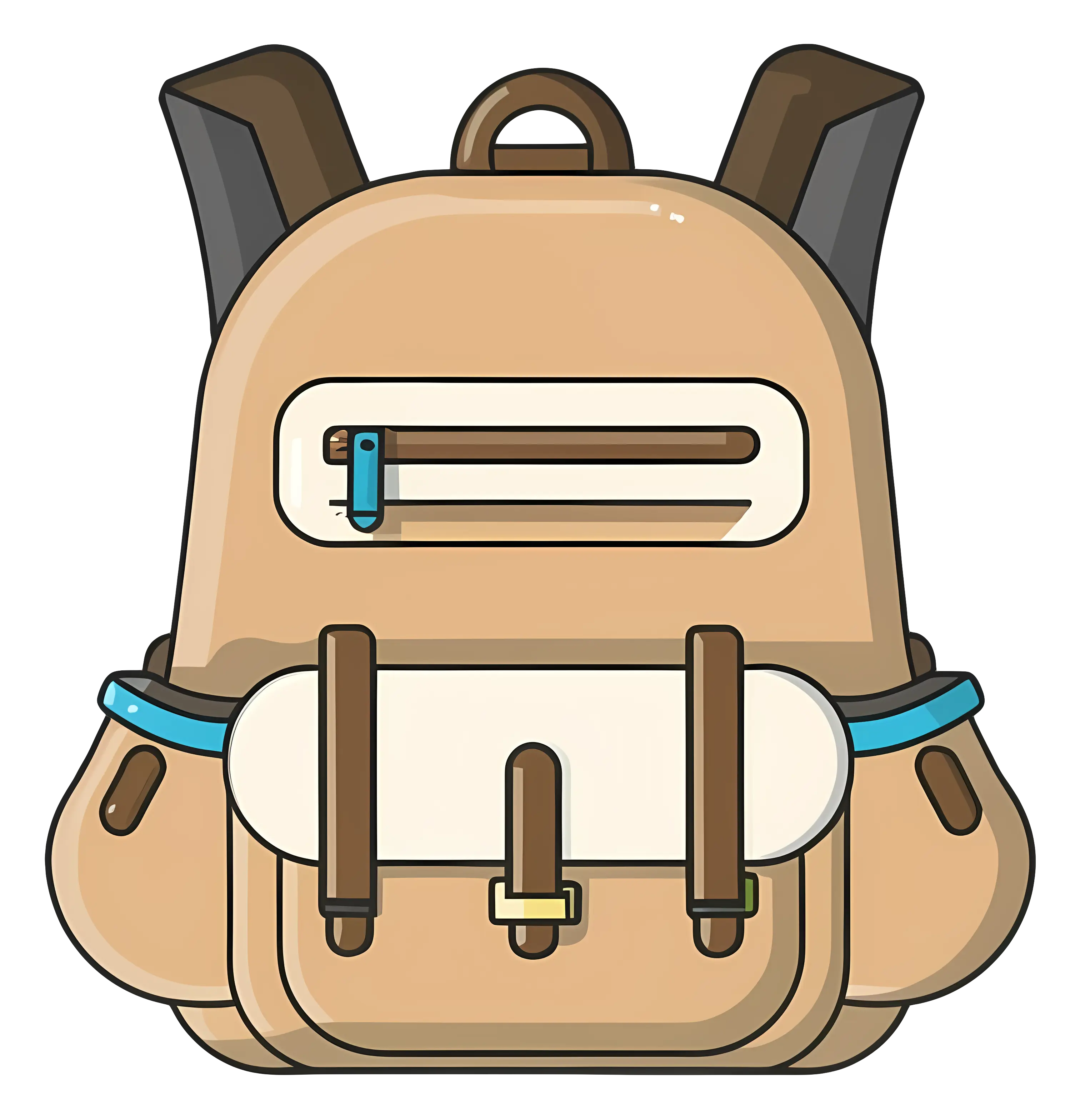 Cartoon Style Backpack Illustration